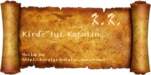 Királyi Katalin névjegykártya